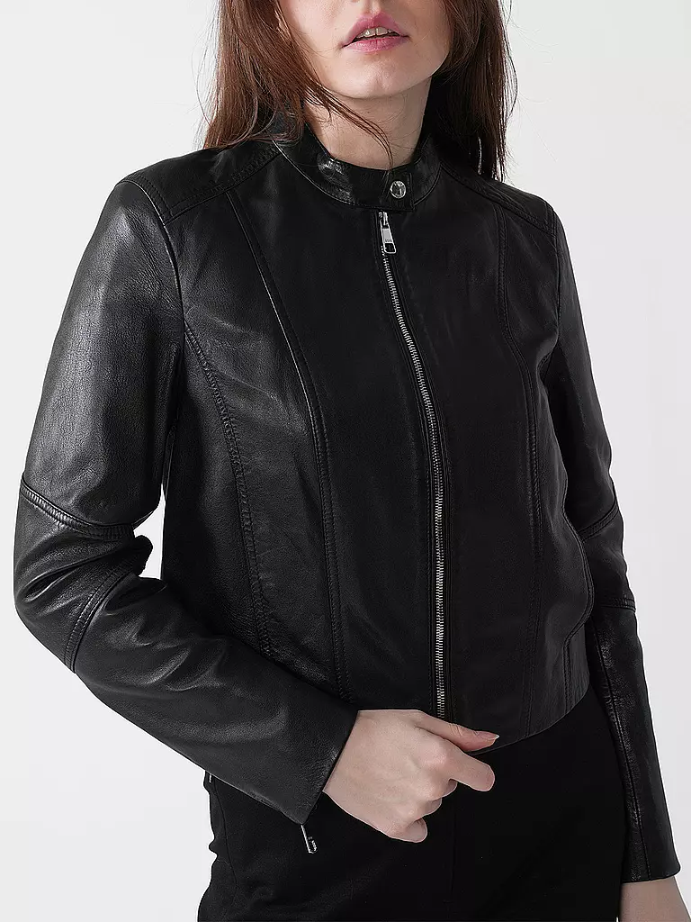 BOSS | Lederjacke C_SALESTE | schwarz