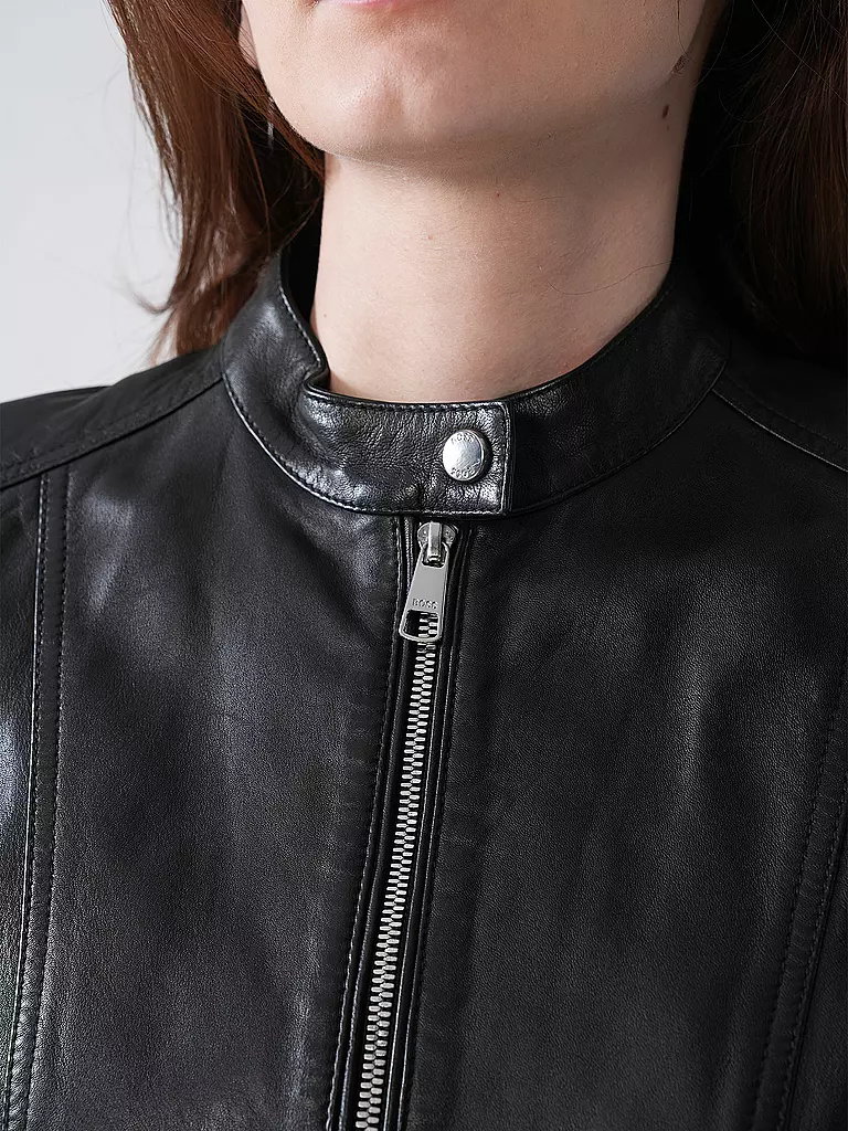BOSS | Lederjacke C_SALESTE | schwarz