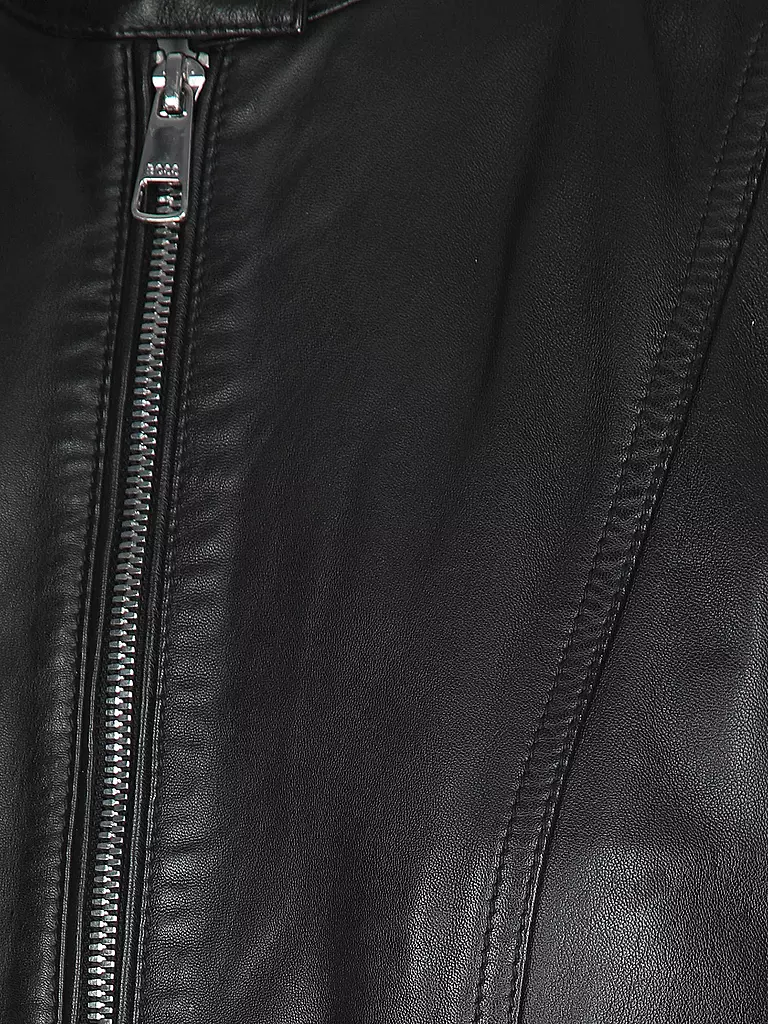 BOSS | Lederjacke C_SALESTE | schwarz