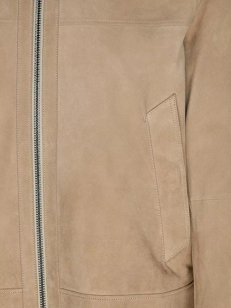 BOSS | Lederjacke H-MALBANO5 | grau