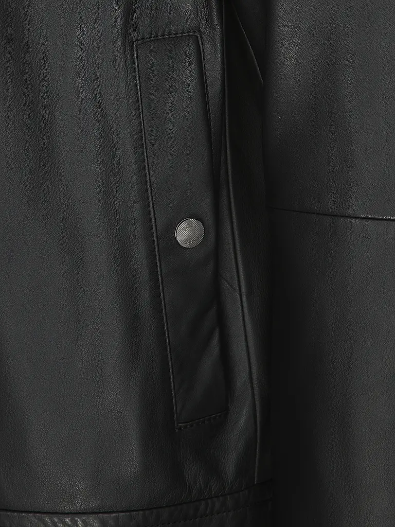 BOSS | Lederjacke JOREST  | schwarz