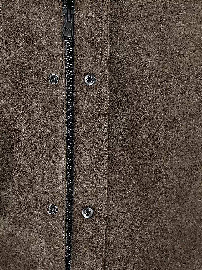 BOSS | Lederjacke MUCKER | braun