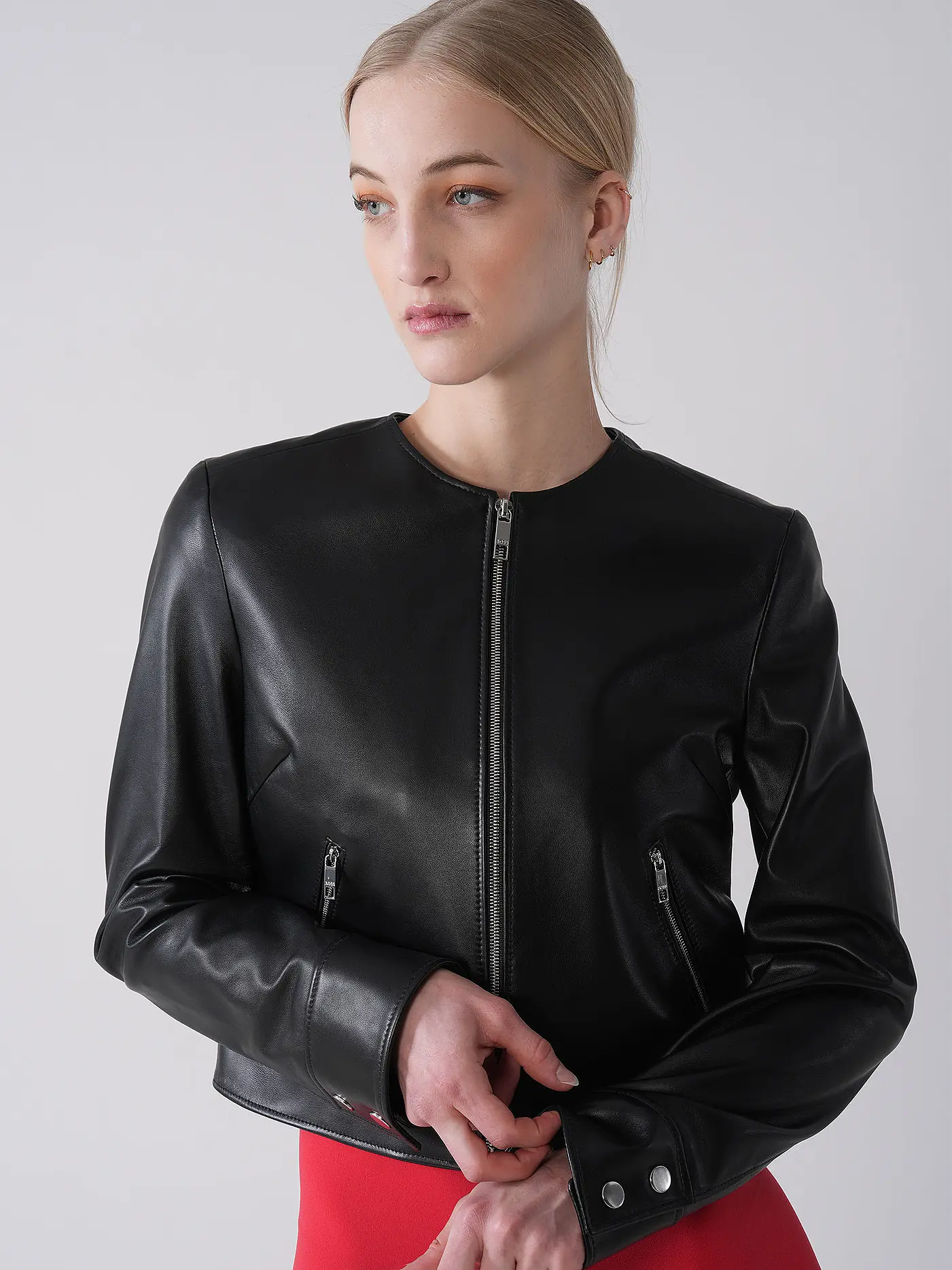 BOSS | Lederjacke SADENITA | schwarz