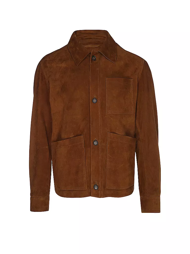 BOSS | Lederjacke | braun