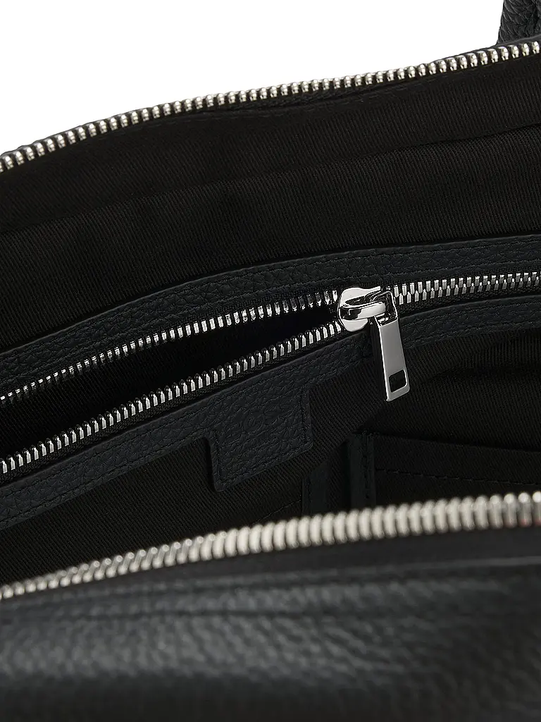 BOSS | Ledertasche - Weekender MADISON | schwarz