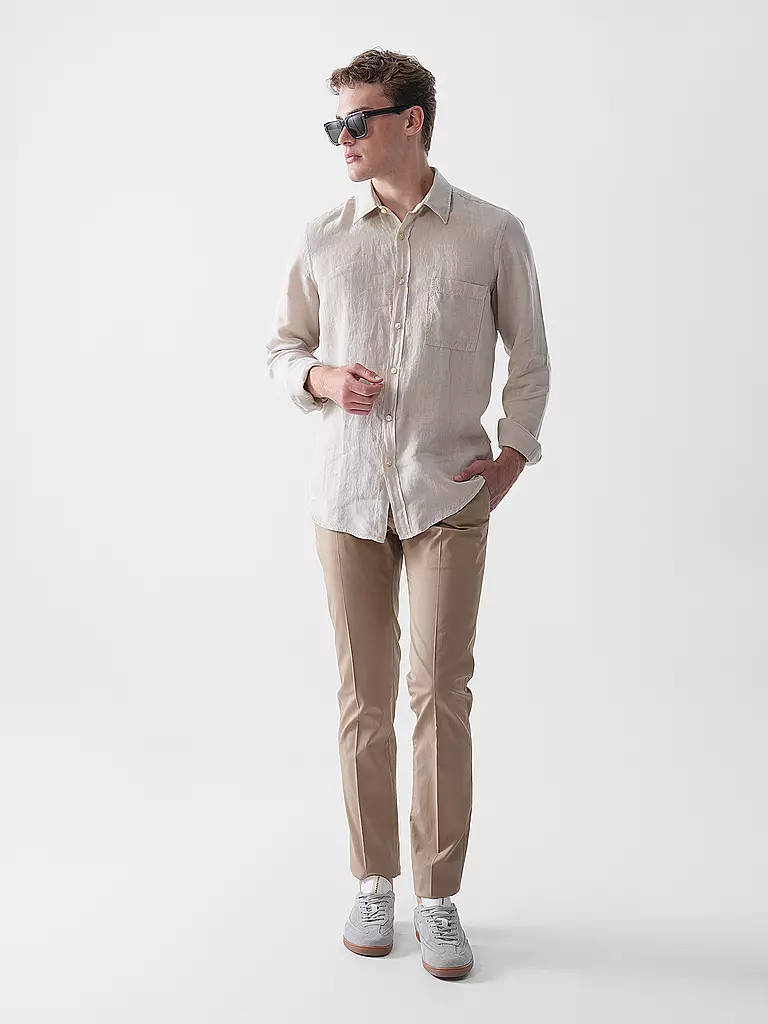 BOSS | Leinenhemd Regular Fit RELEGANT | beige