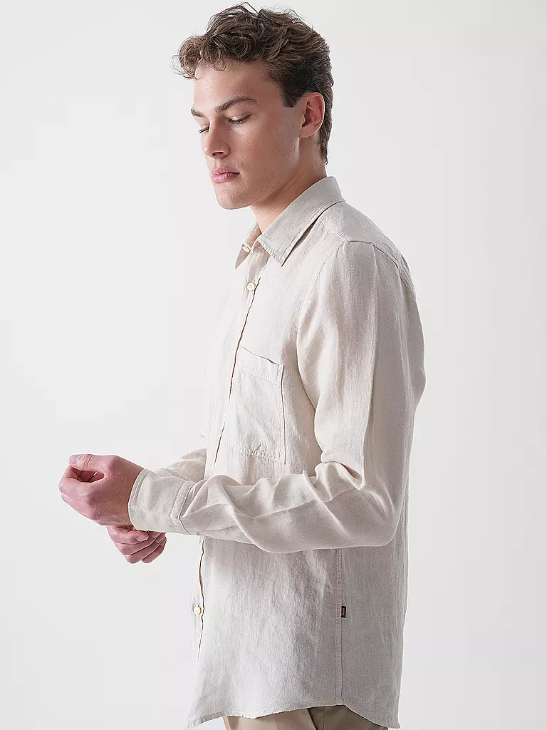 BOSS | Leinenhemd Regular Fit RELEGANT | beige