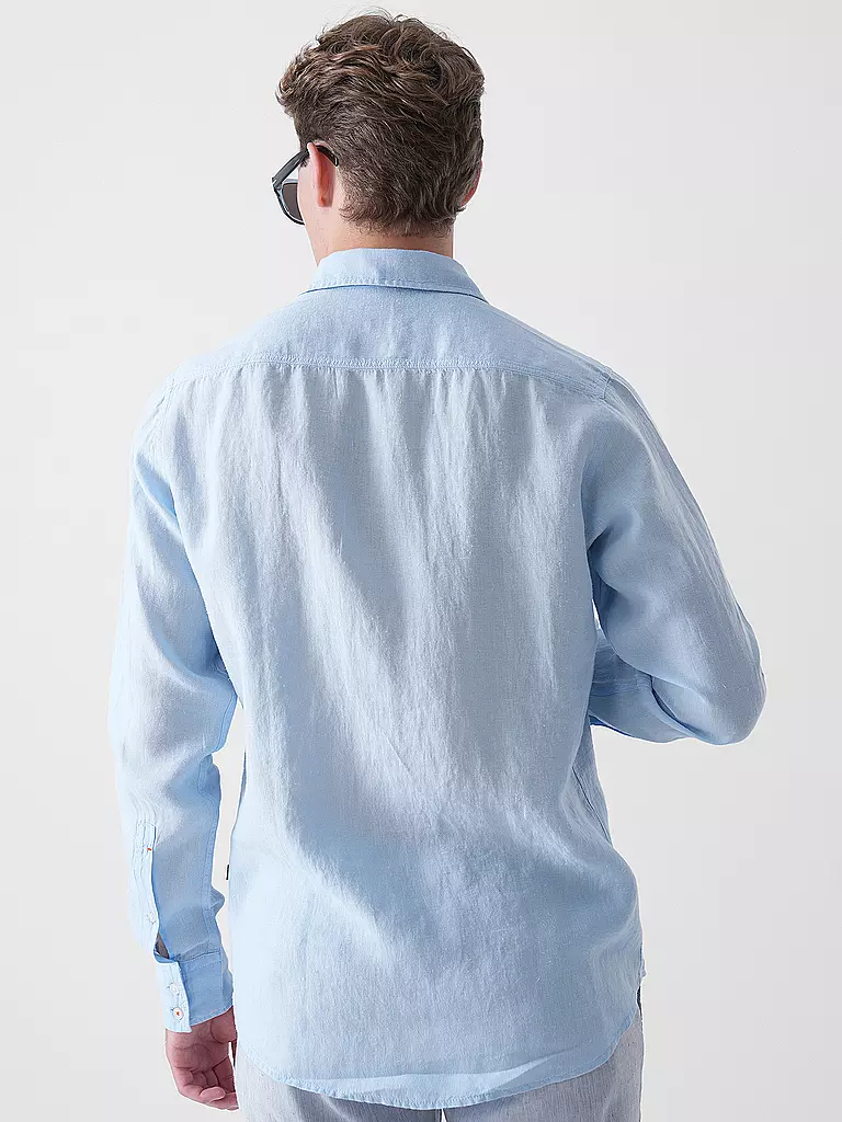 BOSS | Leinenhemd Regular Fit RELEGANT | hellblau