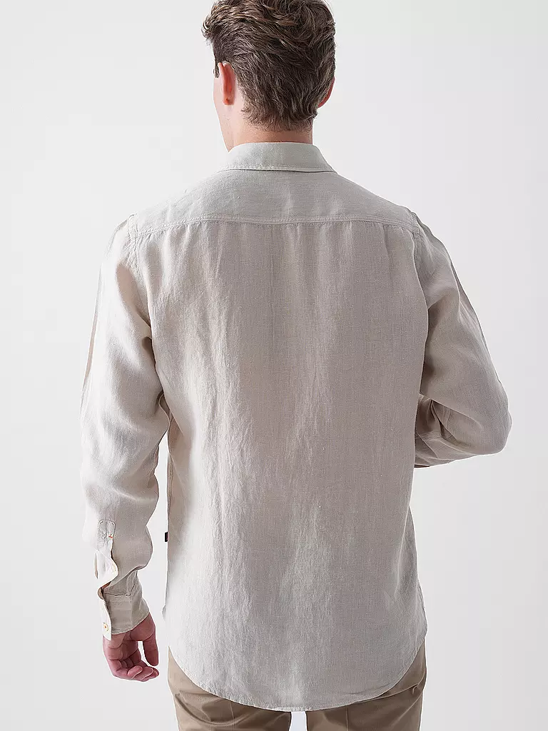 BOSS | Leinenhemd Regular Fit RELEGANT | beige
