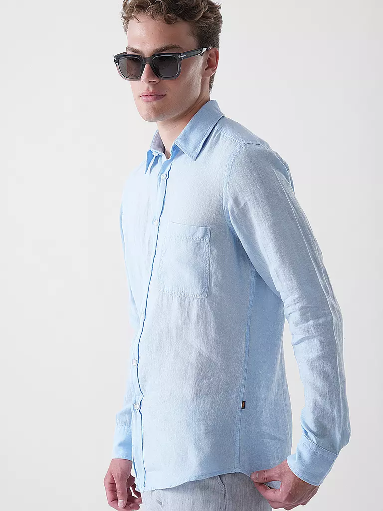 BOSS | Leinenhemd Regular Fit RELEGANT | hellblau