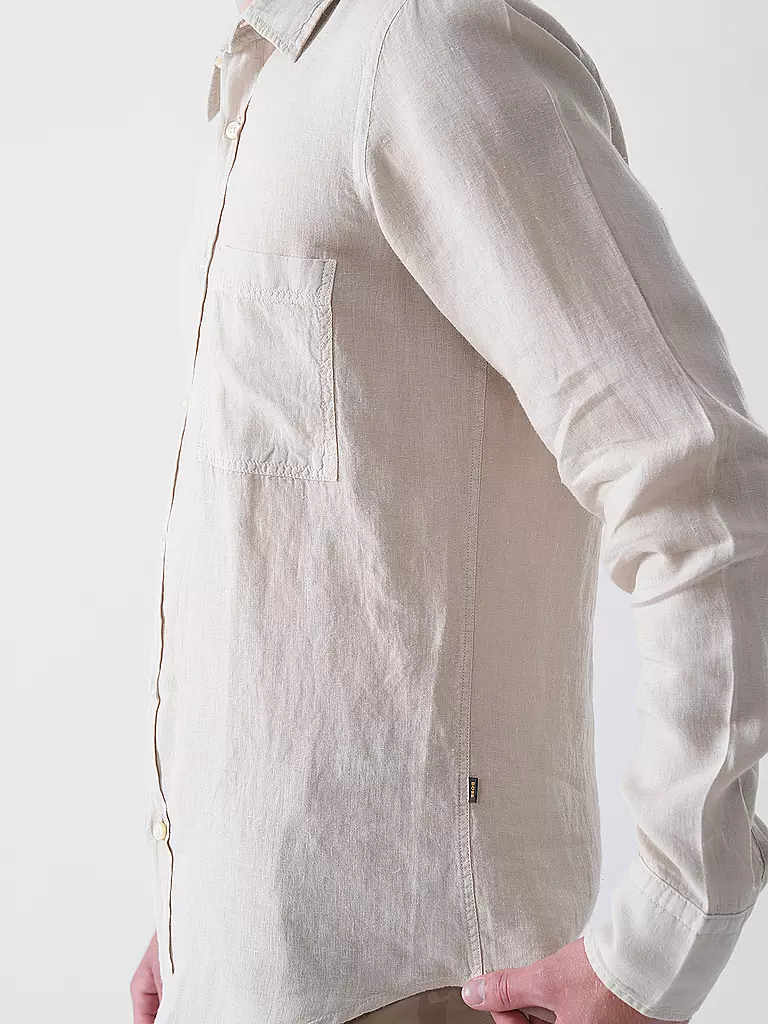 BOSS | Leinenhemd Regular Fit RELEGANT | beige
