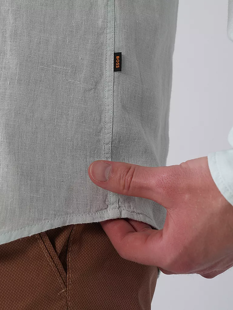 BOSS | Leinenhemd Regular Fit RELEGANT | schwarz