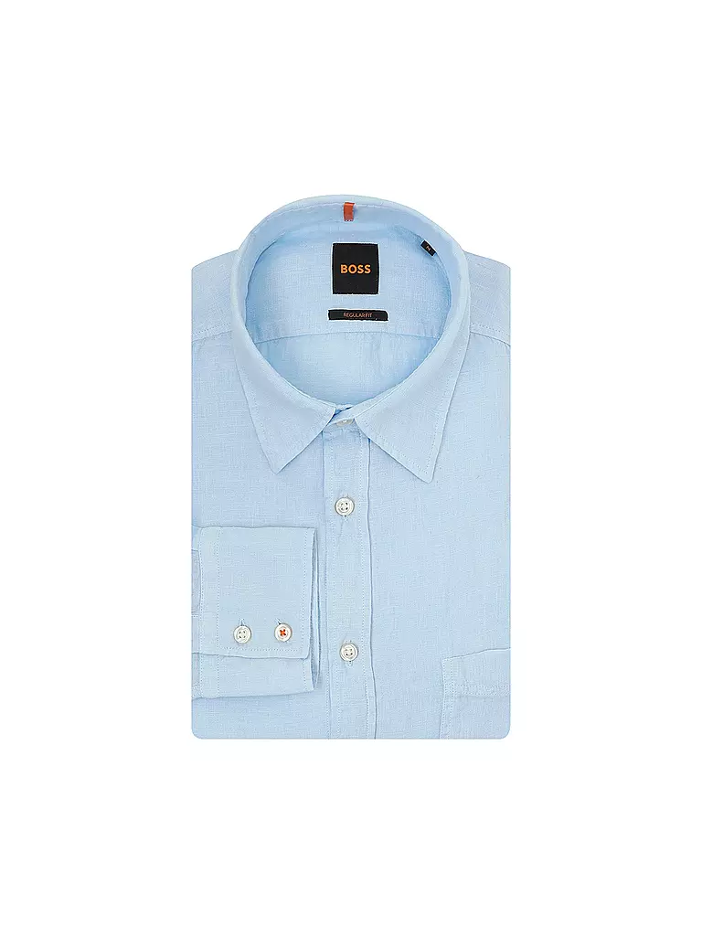 BOSS | Leinenhemd Regular Fit RELEGANT_6 | hellblau