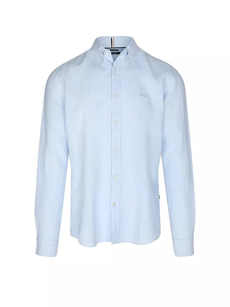 BOSS | Leinenhemd Slim Fit H-ROAN | hellblau