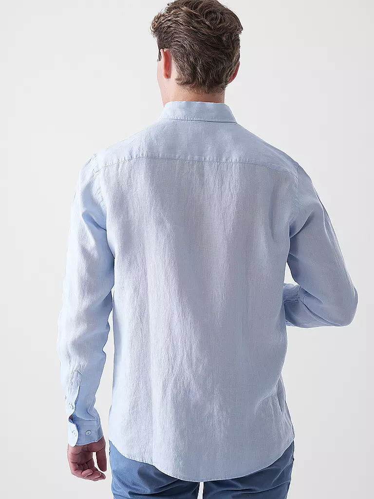 BOSS | Leinenhemd Slim Fit H-ROAN | hellblau