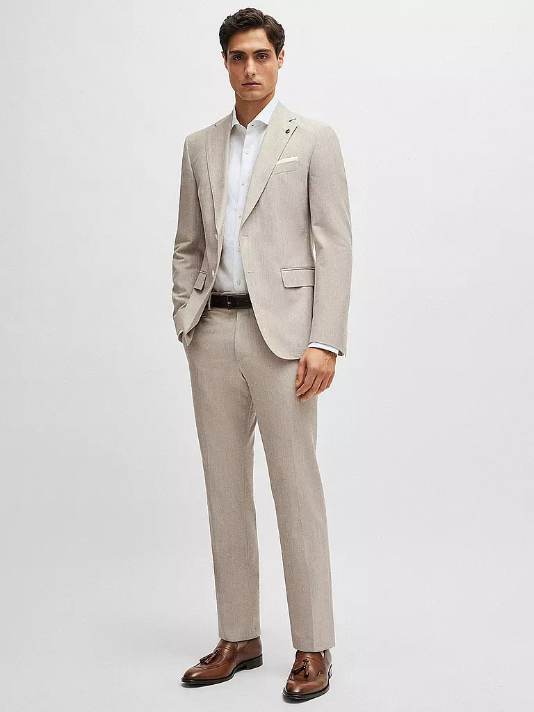 BOSS | Leinenhemd Slim Fit | weiss