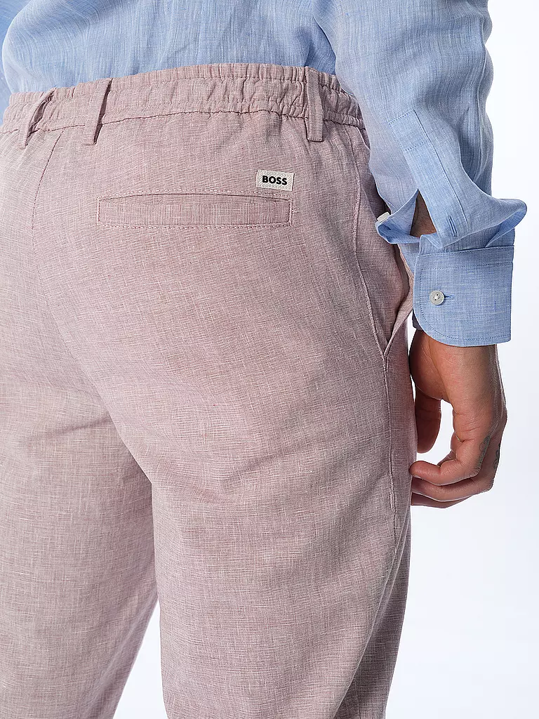 BOSS | Leinenhose KANE-DS | rosa