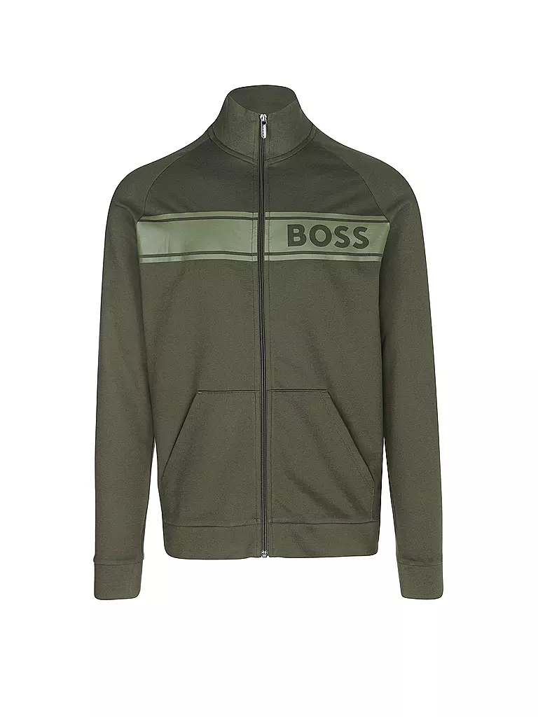 BOSS | Loungewear Jacke   | dunkelgrün