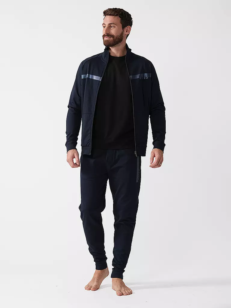 BOSS | Loungewear Jacke  | blau
