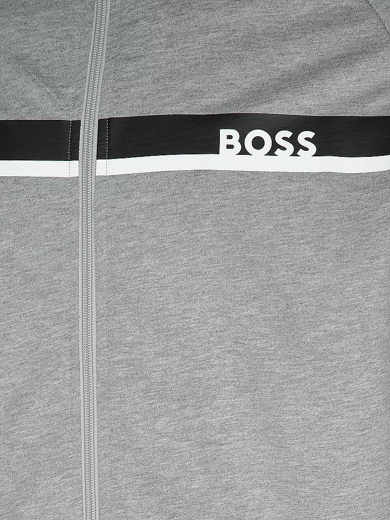BOSS | Loungewear Sweatjacke | hellgrau