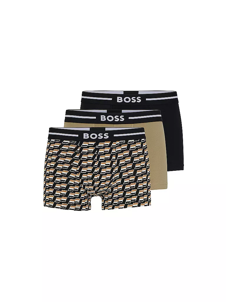 BOSS | Pants 3-er Pkg. schwarz olive gemustert | schwarz