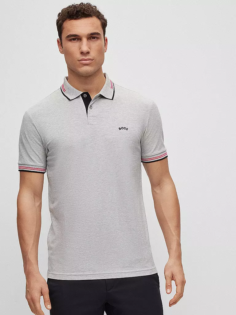 BOSS | Poloshirt Slim Fit PAUL CURVED | grau