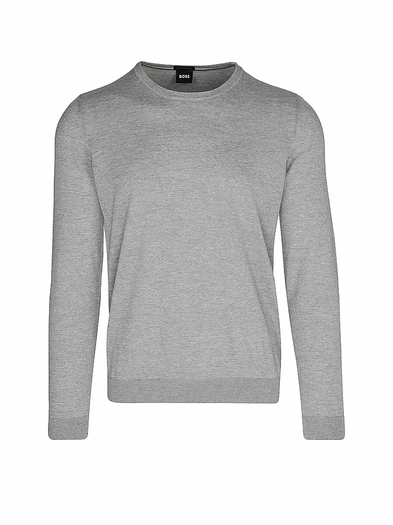 BOSS | Pullover Slim Fit LENO-P | hellgrau