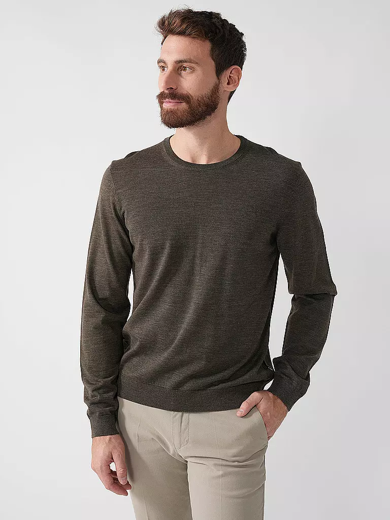 BOSS | Pullover Slim Fit LENO-P | olive
