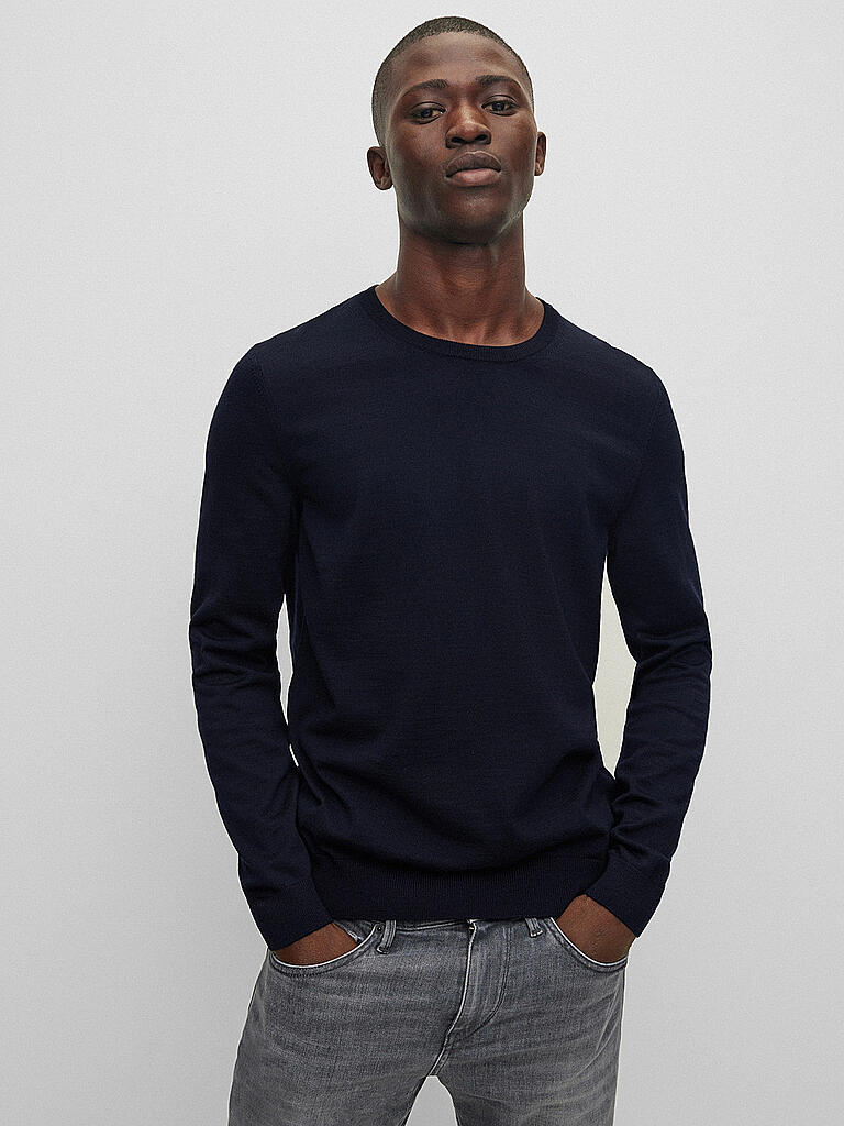 BOSS | Pullover Slim Fit LENO-P | dunkelblau