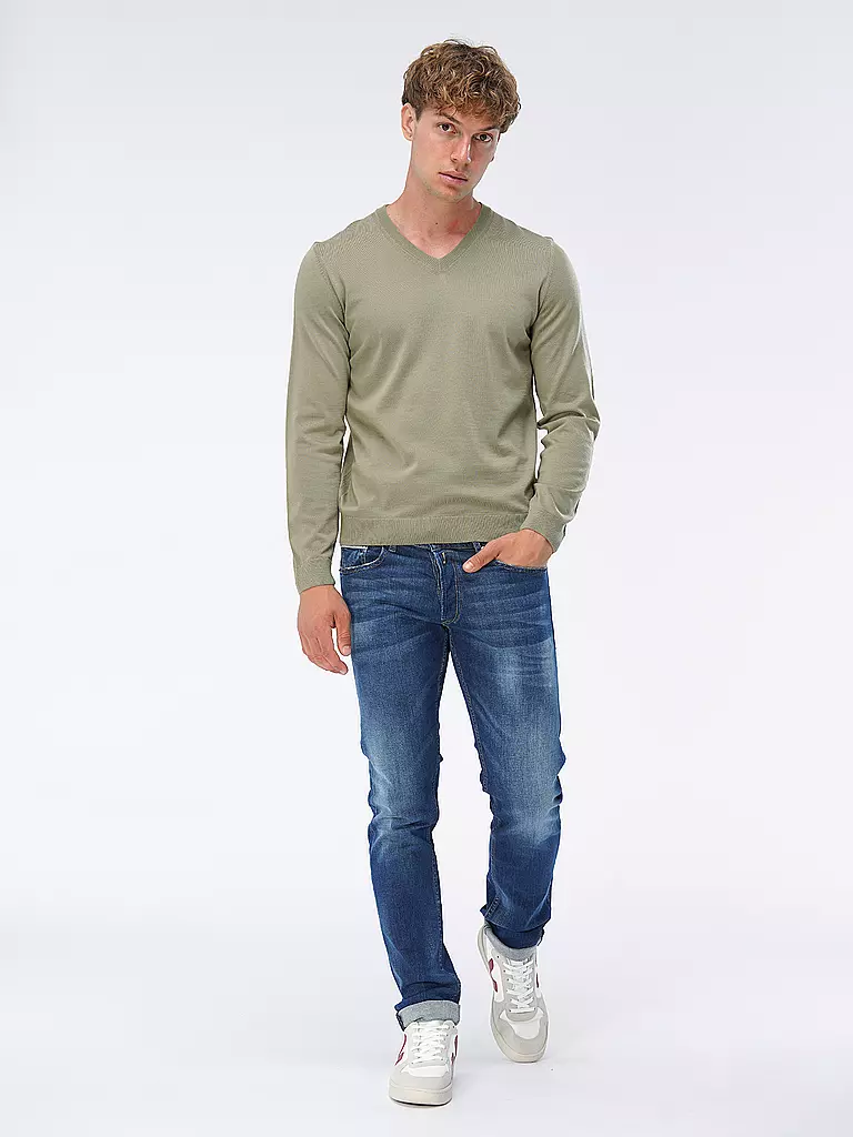 BOSS | Pullover Slim Fit MELBA | hellgrün