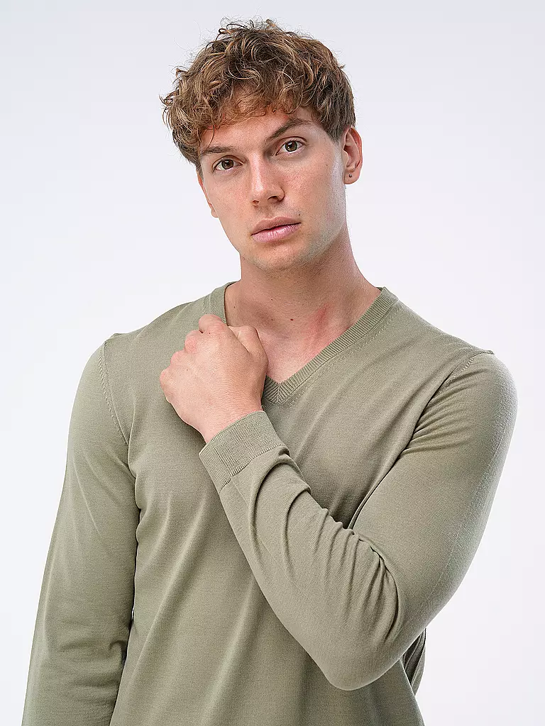 BOSS | Pullover Slim Fit MELBA | hellgrün
