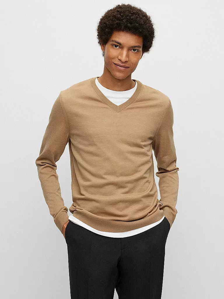 BOSS | Pullover Slim Fit MELBA | grün