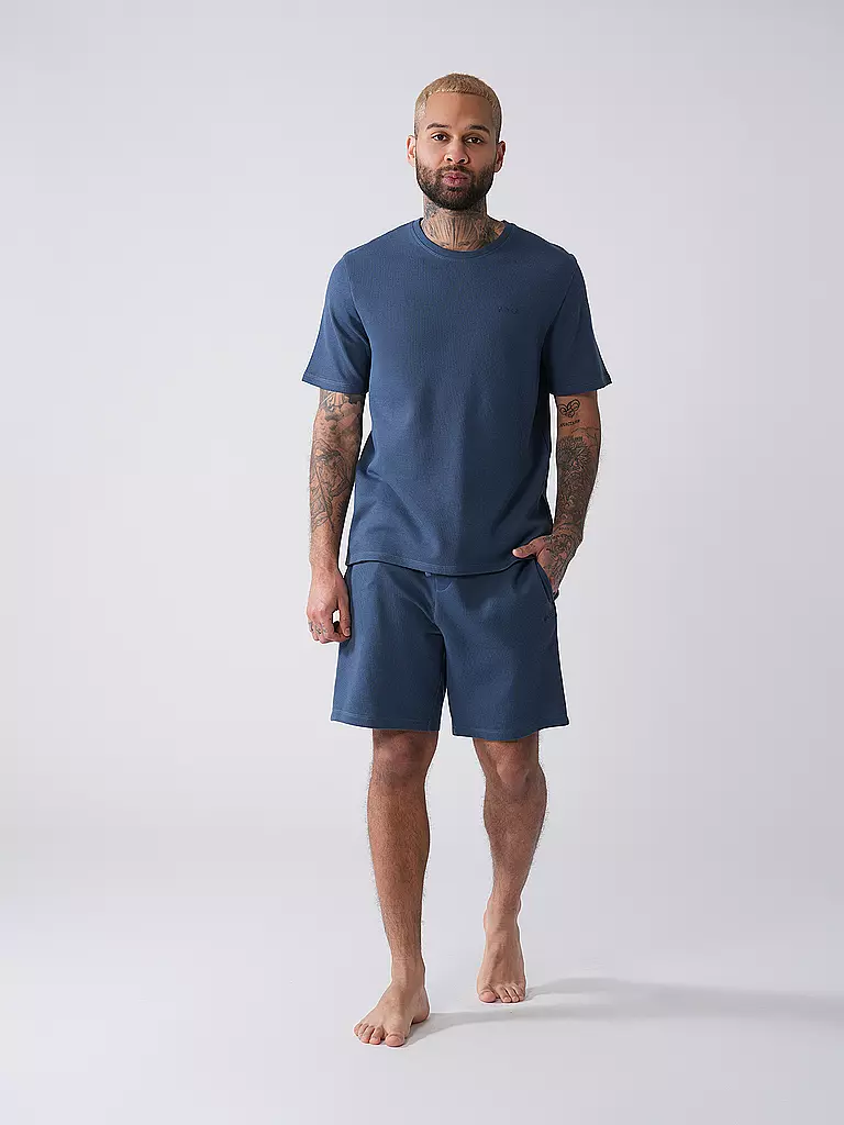 BOSS | Pyjamahose - Shorts | blau
