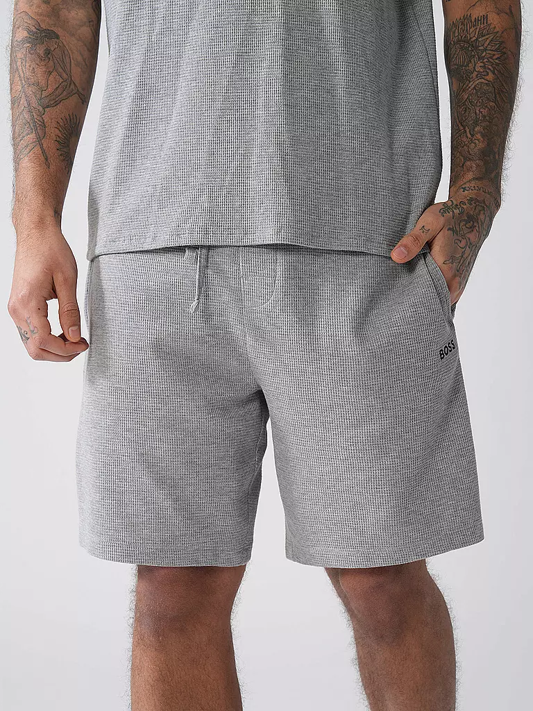 BOSS | Pyjamahose - Shorts | grau