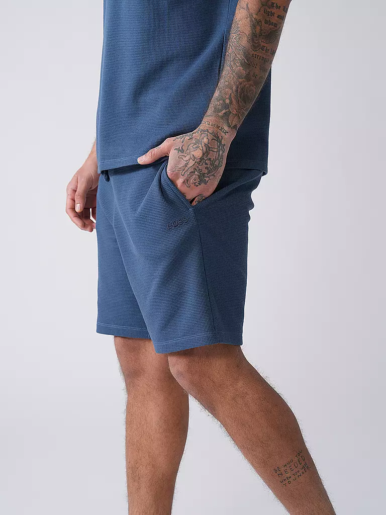BOSS | Pyjamahose - Shorts | blau
