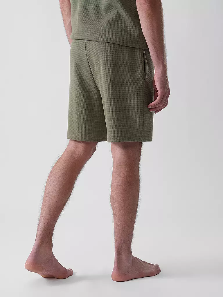 BOSS | Pyjamahose - Shorts | olive