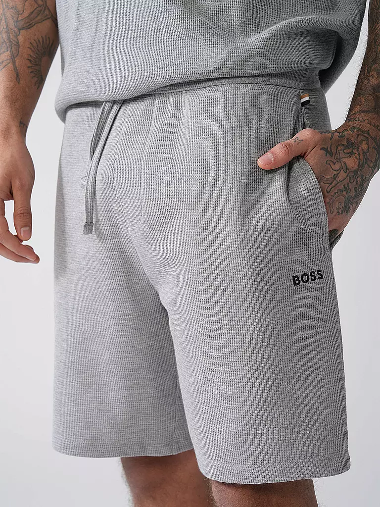 BOSS | Pyjamahose - Shorts | grau