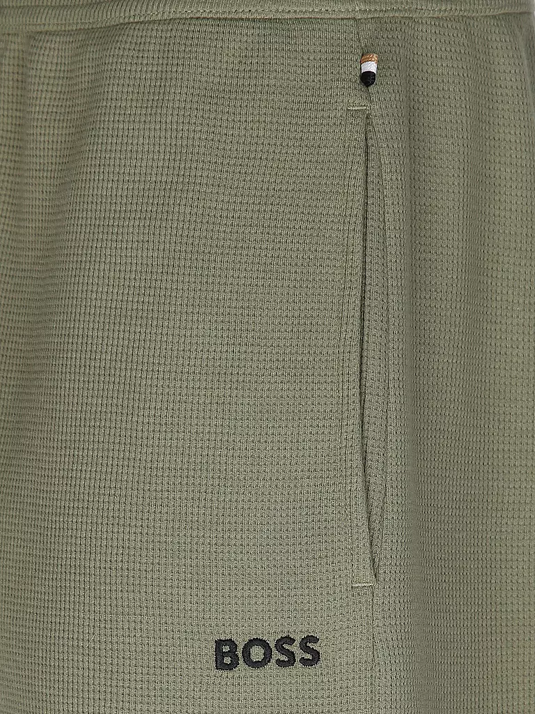 BOSS | Pyjamahose - Shorts | olive