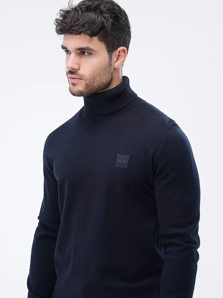 BOSS | Rollkragenpullover AKIRO | blau