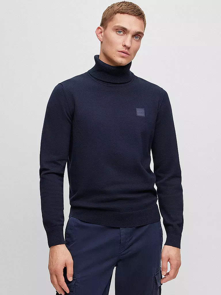 BOSS | Rollkragenpullover AKIRO | blau