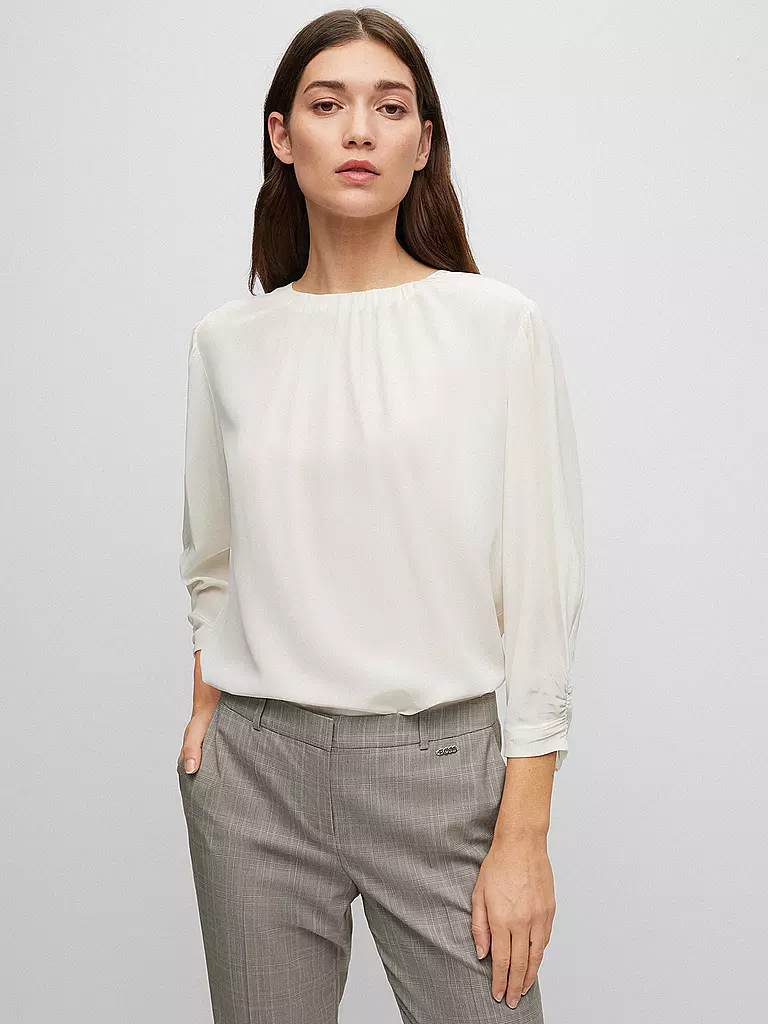 BOSS | Seidenbluse BAGANA | weiss