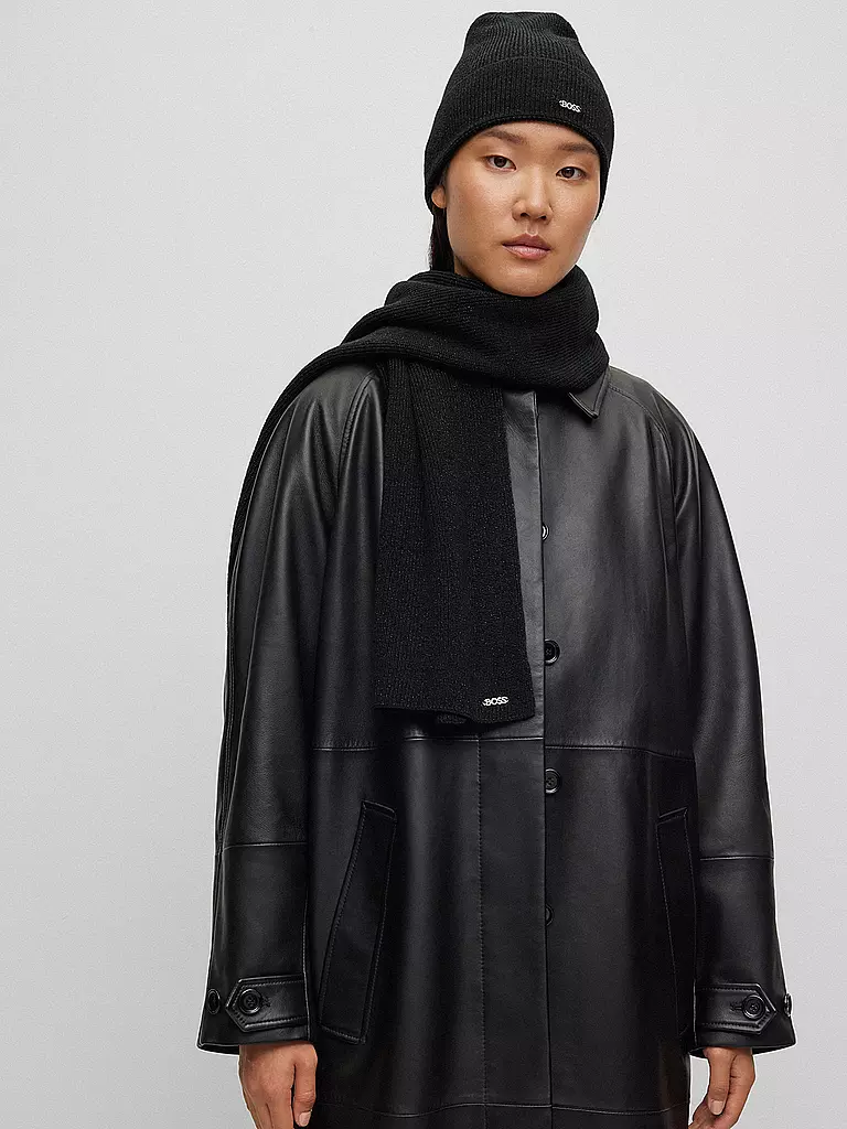 BOSS | Set  2-teilig Haube Schal LINA  | schwarz