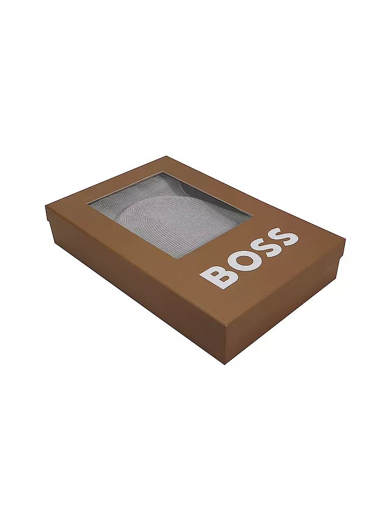 BOSS | Set Schal und Mütze LIVI | grau