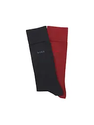 BOSS | Socken 2er Pkg. black | dunkelrot