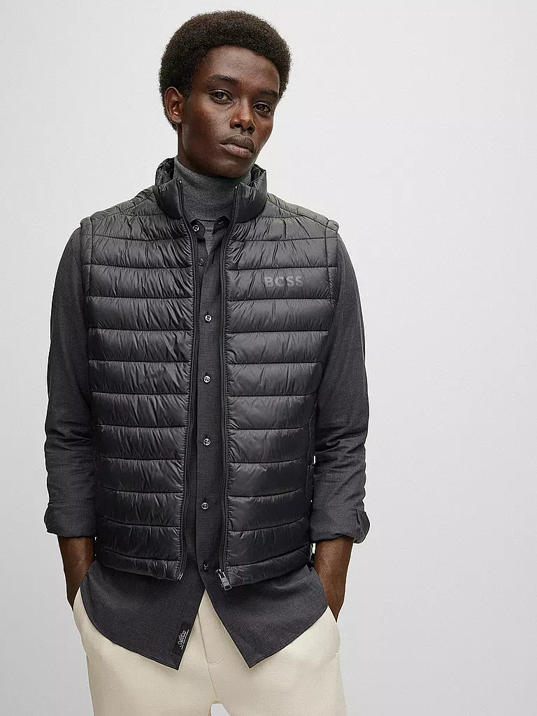 BOSS | Steppgilet | dunkelblau
