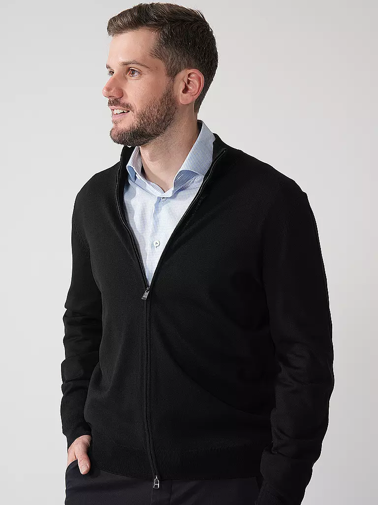BOSS | Strickjacke Balonso | dunkelblau