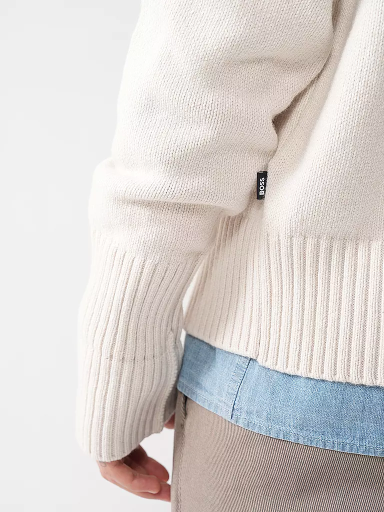 BOSS | Strickjacke BELLACO | weiss