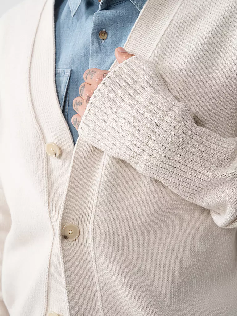 BOSS | Strickjacke BELLACO | weiss