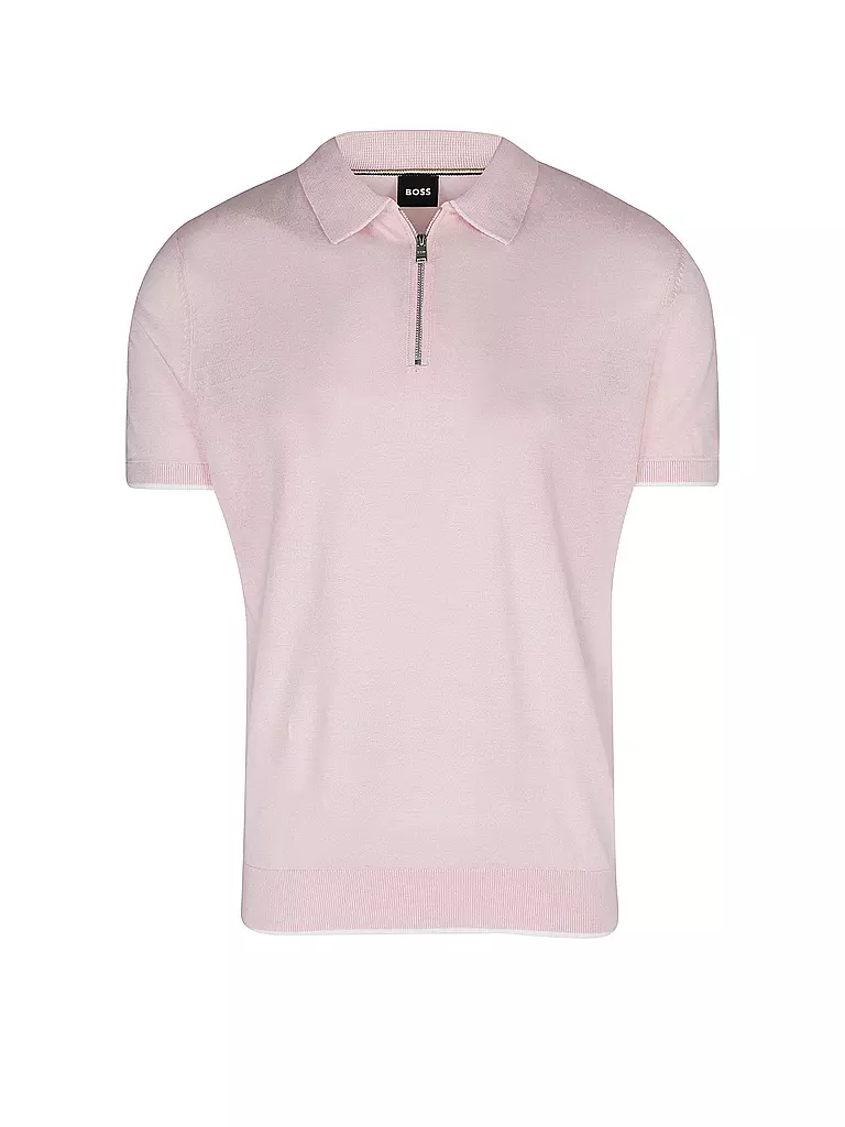 BOSS | Strickpoloshirt Regular Fit GANZO | rosa