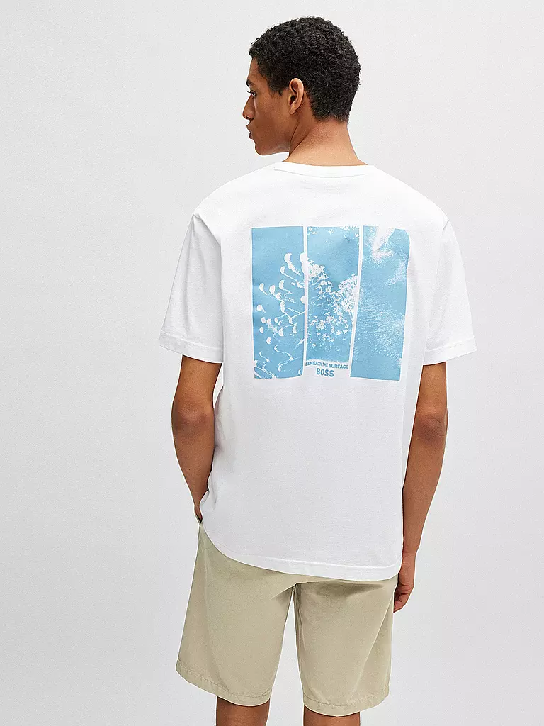 BOSS | T-Shirt Comfort Fit TE_CORAL | weiss